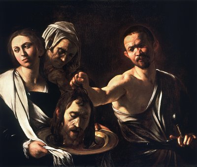 バプテスマのヨハネの頭を持つサロメ 作： Michelangelo Merisi Caravaggio